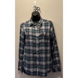 Eddie Bauer Flannel Womens‎ Sz Small, Classic Fit, Long Sleeve, Lightweight